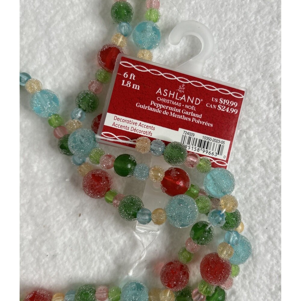 Ashland Garland Frosted Candies 3 Strands 6 Ft Each Whimsy Decor Fun